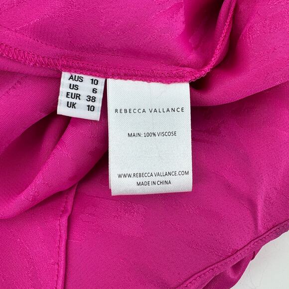 Rebecca Vallance Theresa Center Ruched Jacquard Midi Dress Size 6 US NWT Party - Picture 7 of 8